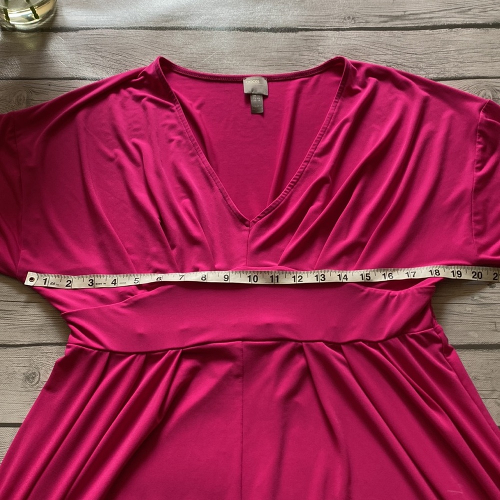 ASOS Pink Balloon Sleeve Jersey Knit Midi Dress Size 14 - Picture 9 of 10